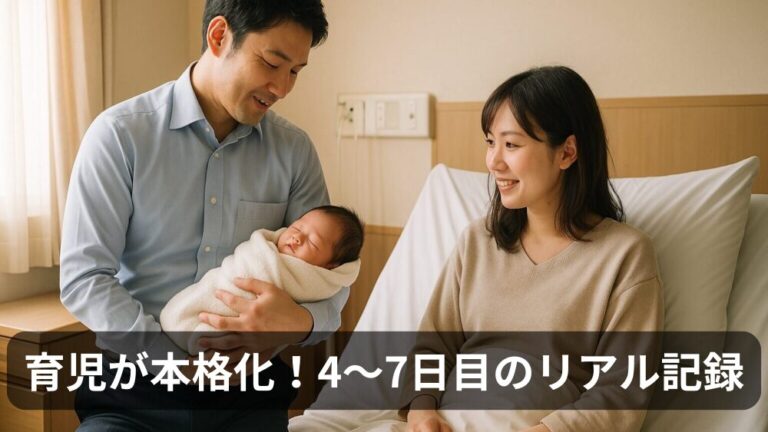 【実録】育児が本格化！入院4〜7日目に学んだ寝かしつけ・夫の役割・赤ちゃんの変化
