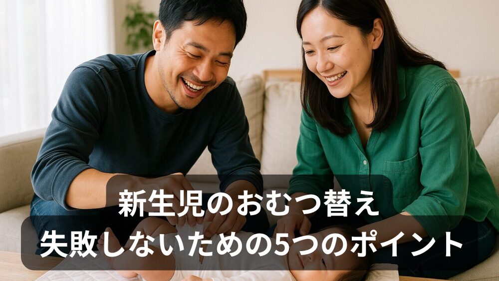 パパでも安心！新生児のおむつ替えで失敗しないための5つの準備とコツ